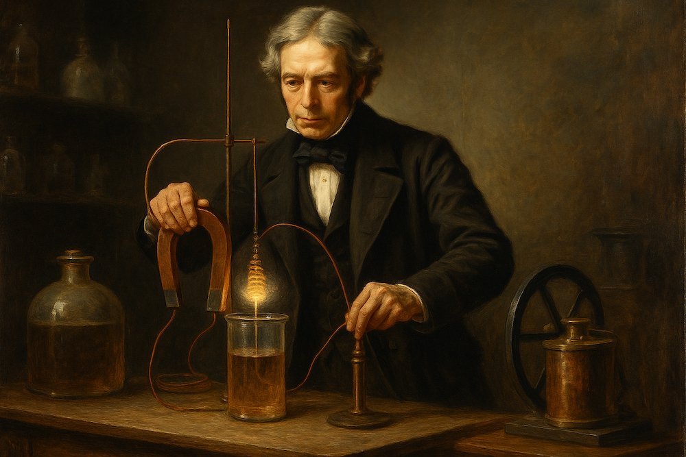Portrait of Gaston Planté, inventor of the lead-acid rechargeable battery, painted in 19th-century academic style.