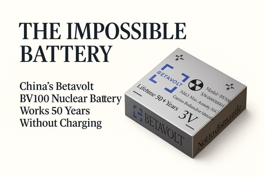 Betavolt BV100 nuclear battery with 50-year lifetime and 3V output