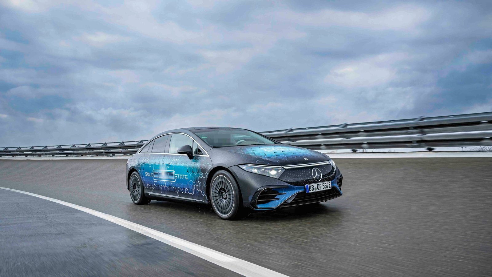 Mercedes EQS prototype testing next-generation solid-state battery technology on the track