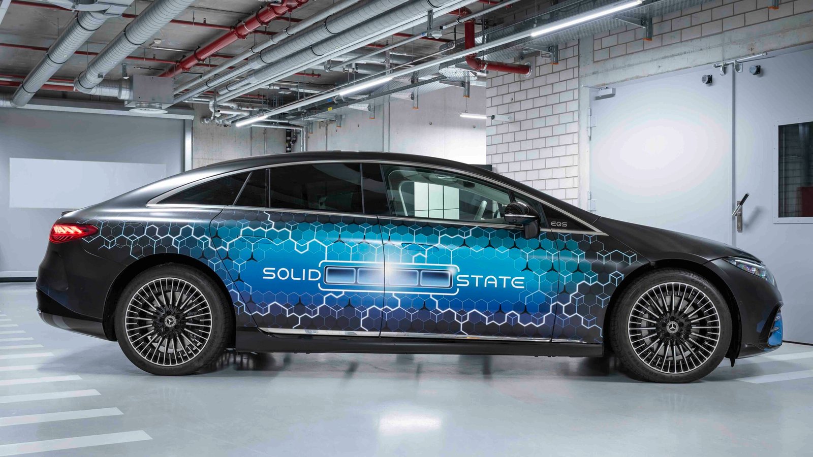 Mercedes EQS prototype with solid-state battery technology for next-gen electric vehicles
